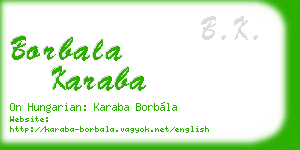 borbala karaba business card
